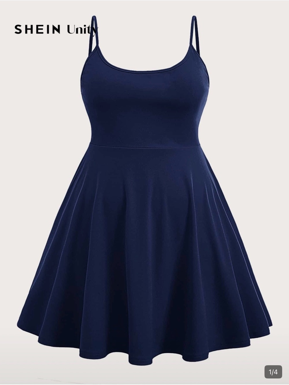 SHEIN Navy Spaghetti Strap Mini Dress